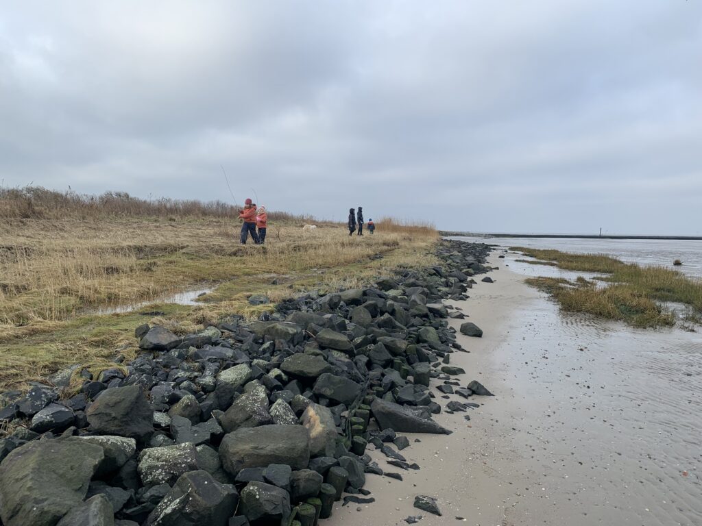 Naturstrand Bensersiel im Winter – Spaziergang an der Nordsee mit Hund